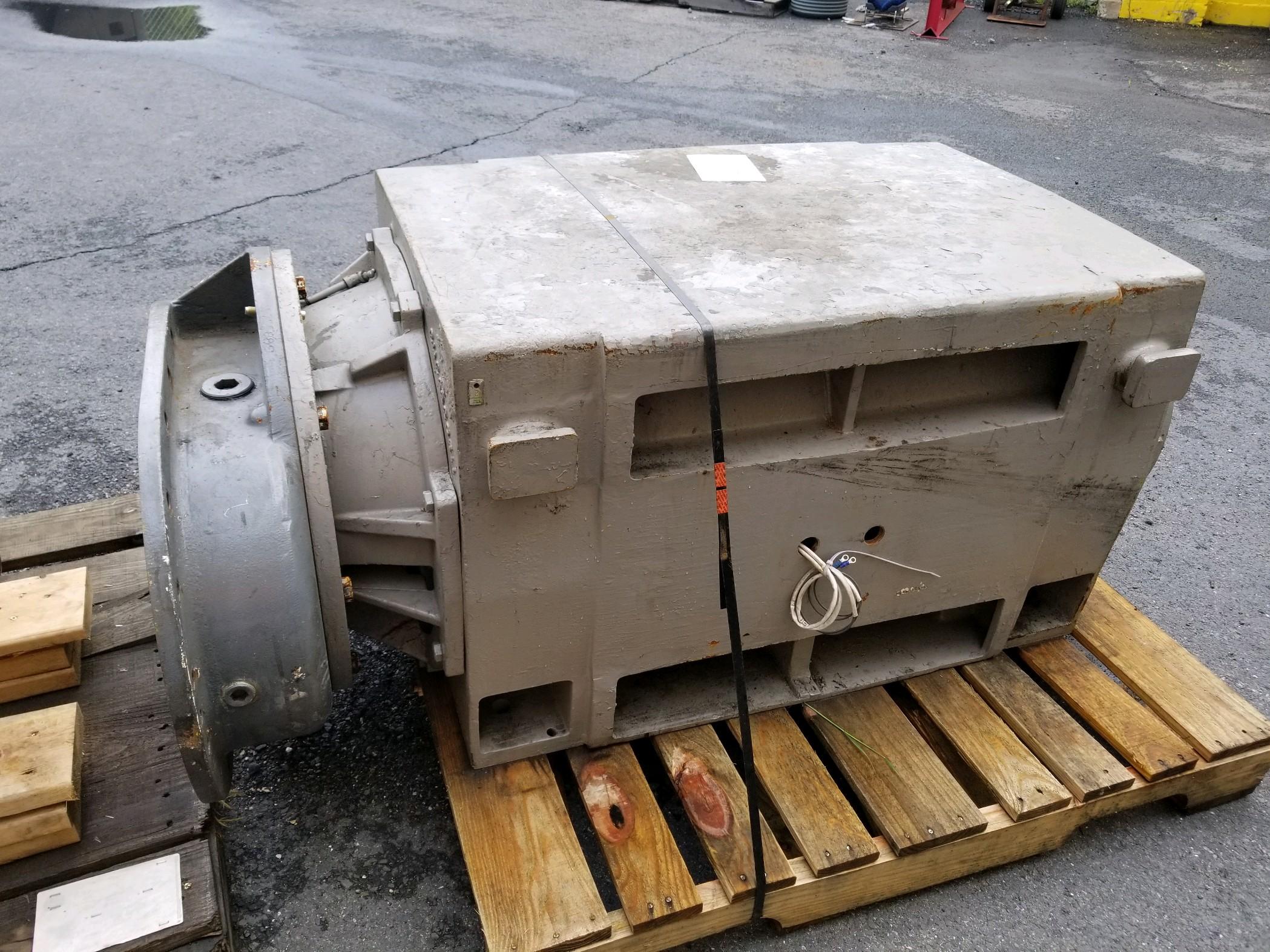 Ingersoll Rand Industrial Air Compressor powered by a GE 500HP Motor --described below