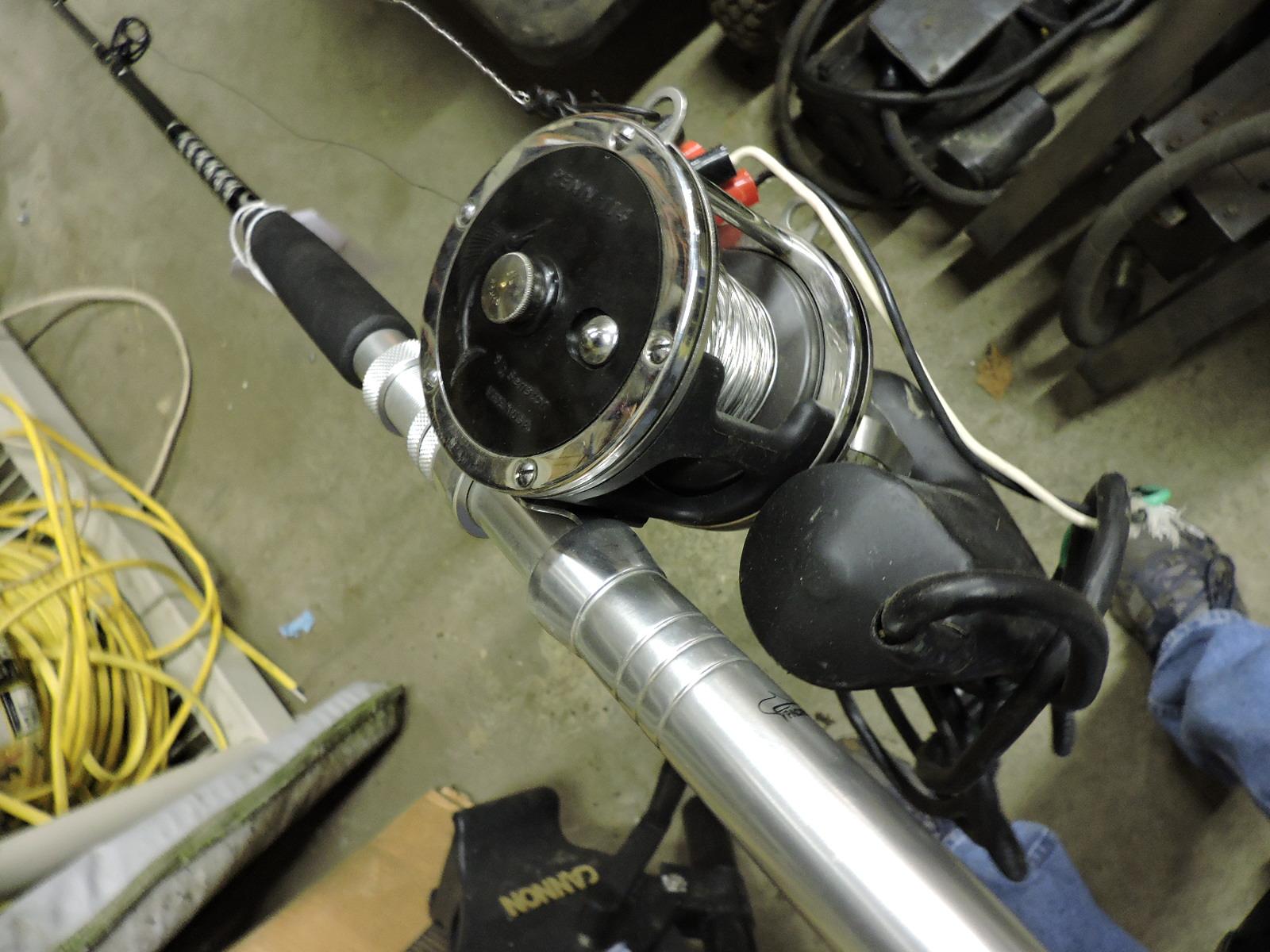 CANNON Uni-Troller Down Rigger and Deep Sea PENN Reel / Pacific Bay Brand Rod - See Photos