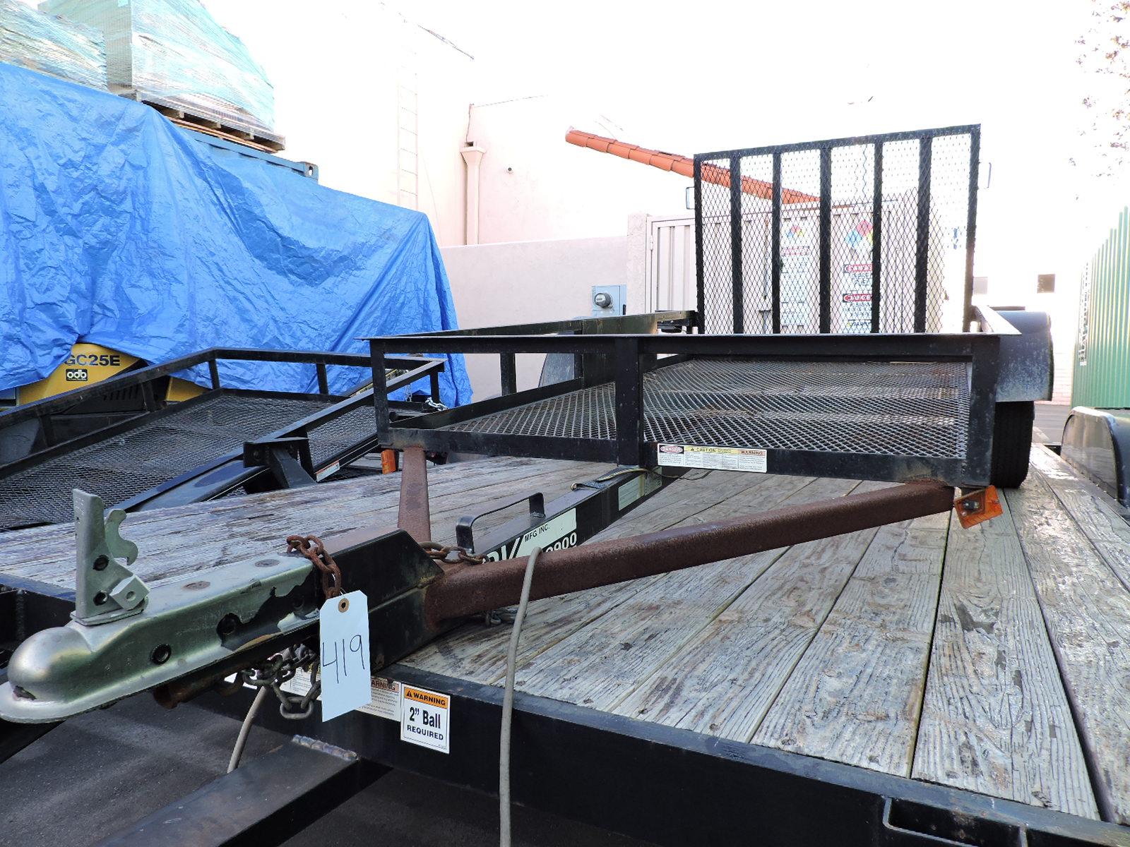 DV Trailers Brand - Single-Axle Small Equipment Trailer - 8' Long X 50" Wide - Drop Gate