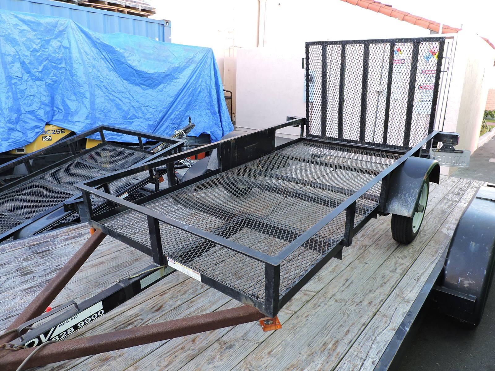 DV Trailers Brand - Single-Axle Small Equipment Trailer - 8' Long X 50" Wide - Drop Gate