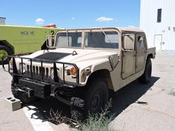 HUMVEE -- AM GENERAL 1.25 Ton, 4X4, W/E, HMMWV M-1038.  Date: March 1987.  54,558 Miles.