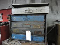 5 Steel Parts Boxes / Drawers with Contents - See Photos