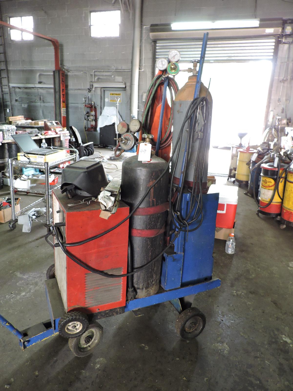 Welding & Cutting Cart - includes: 230 AMP Welder Unit and an Oxygen Acetylene Torch and Accessories