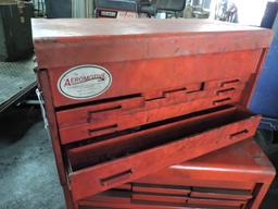 Red Steel Tool Box -- 26.5" Wide X 14.5" Tall X 13" Deep