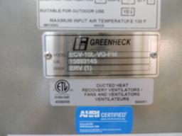 GREENHECK  ECV-10L-VG-FM  Mark: ERV (1)  Ventilator