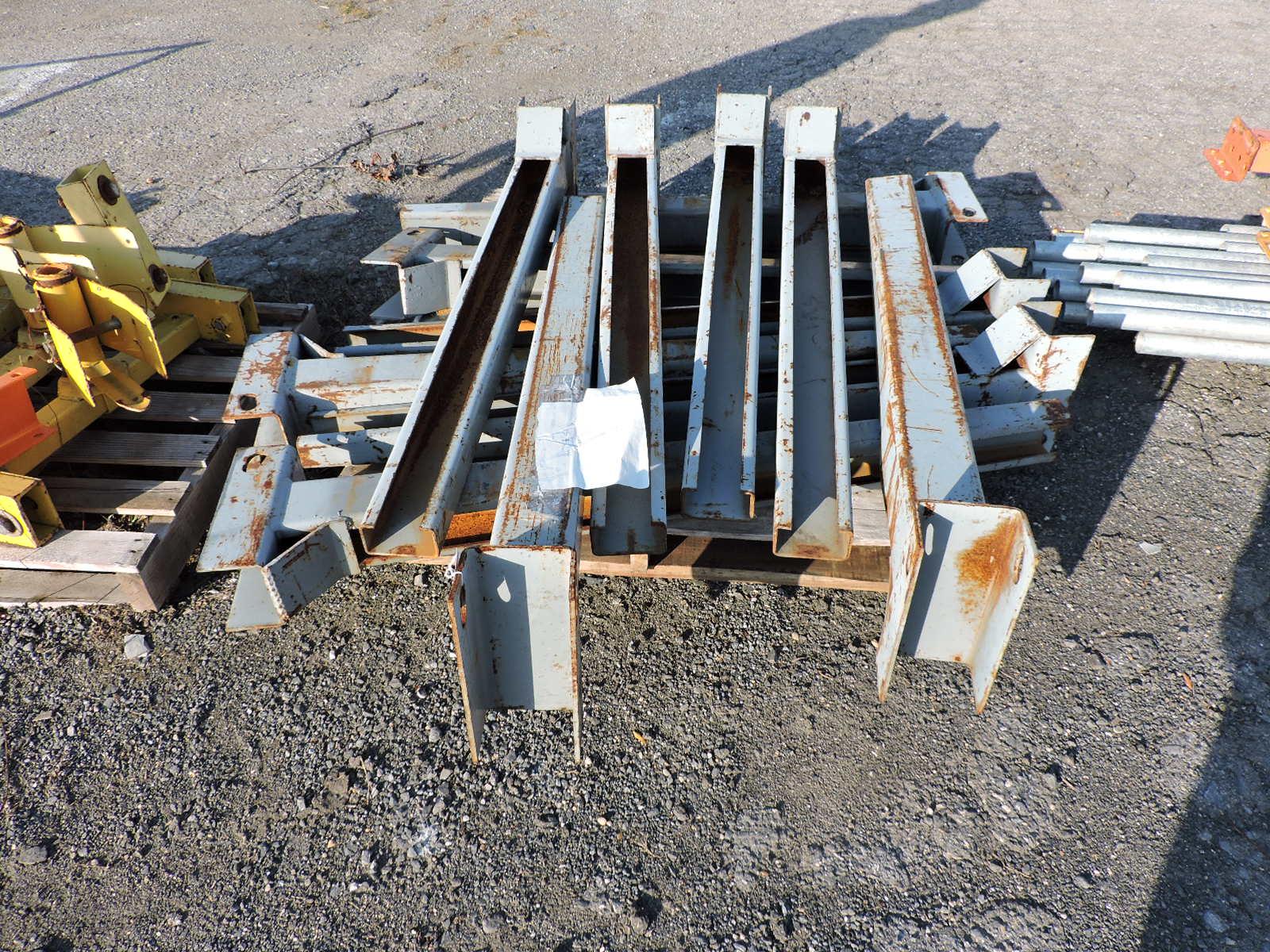 Large Assortment of Pallet Racking Parts - Uprights and Shelf Parts - See Photos