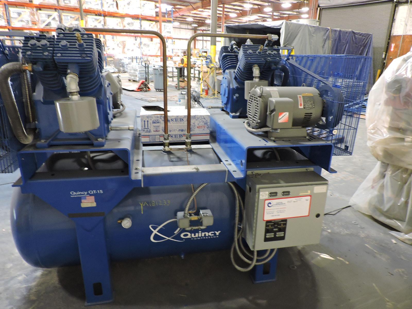 Quincy QT-15 Commercial Air Compressor -- 742 HRS and 3222 HRS