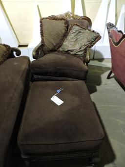 Victorian Style Sofa / Chair and Ottoman (3 total pieces)