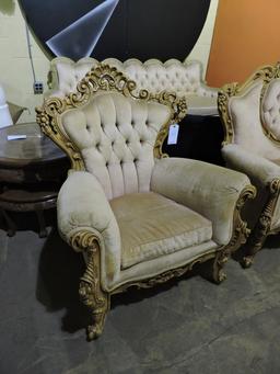 Victorian Style Sofa, Love Seat & Chair Set (3 total pieces)