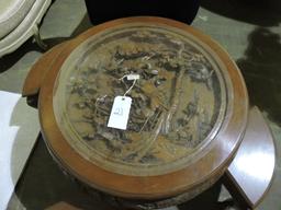 Chinese Tea Table with 4 Matching Quarter-Stools