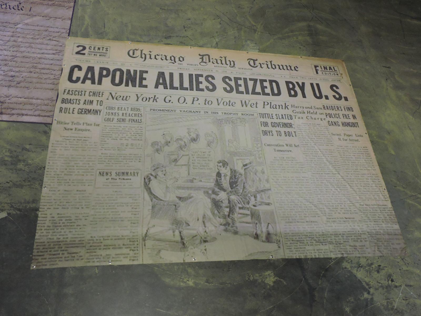 AL CAPONE Vintage Newspaper - Giant Wall Hanging