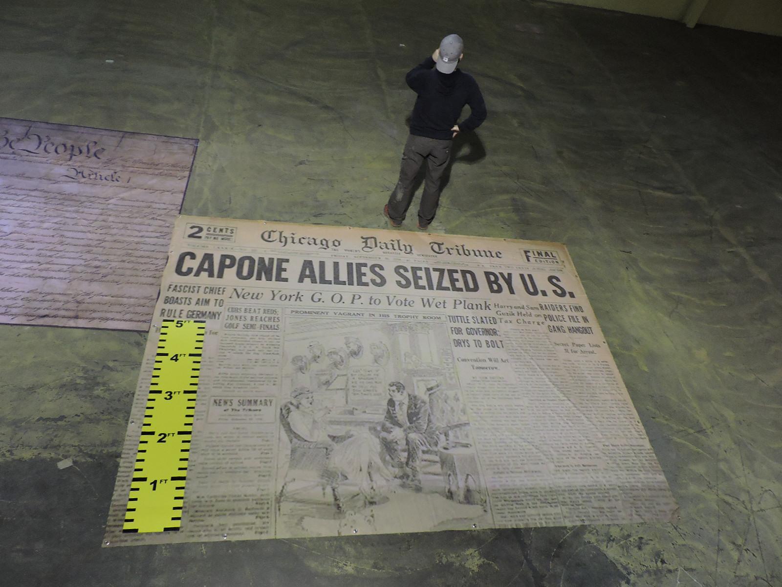 AL CAPONE Vintage Newspaper - Giant Wall Hanging