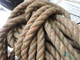 Large Length of Antique Rope - HEMP??