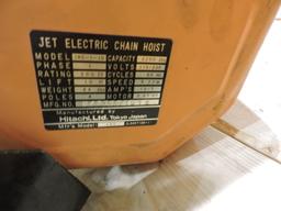 JET Brand 1-TON Electric Chain Hoist with ABELL-HOWE 1/4-TON Swing Arm