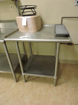 Small Stainless Steel PREP TABLE - 31" Wide X 30" Deep X 36.5" Tall