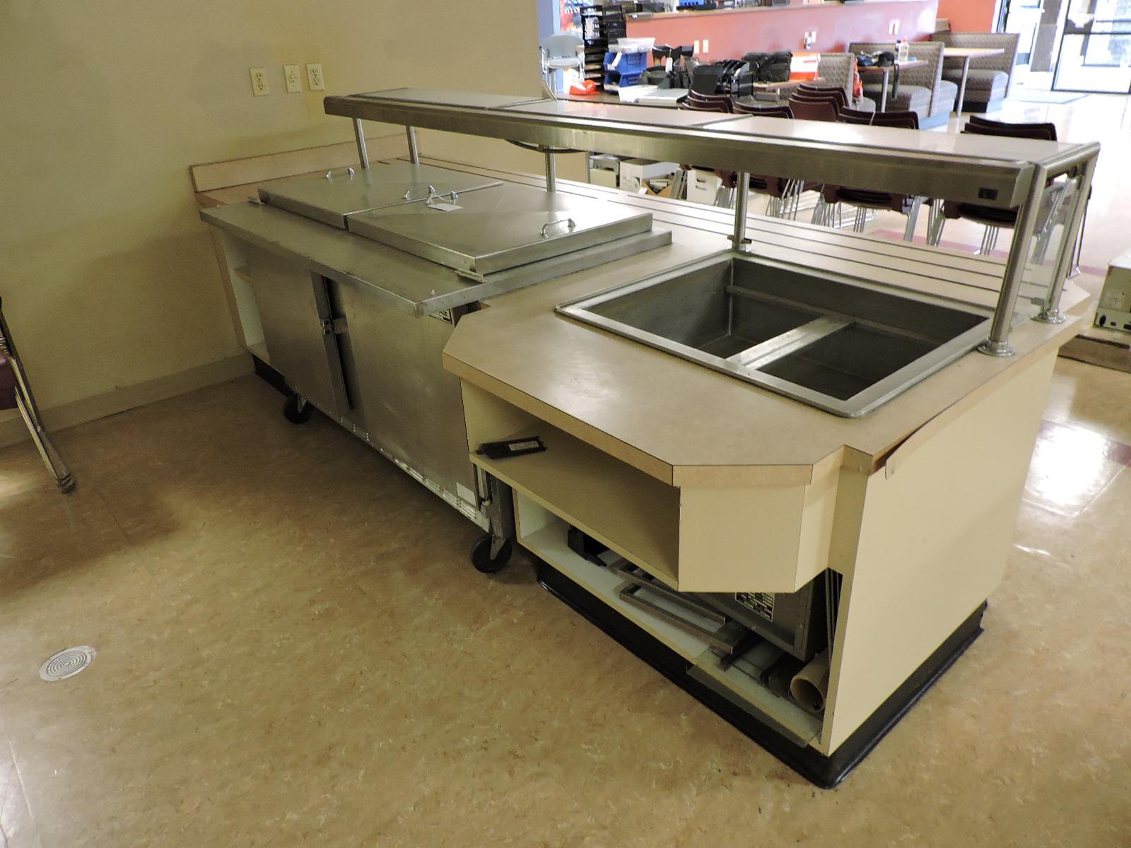 STEAM TABLE STATION with Beverage-Air OPEN-TOP COOLER