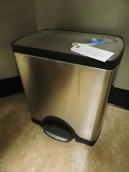 Stainless Steel Commercial Trash Can / 18" Tall X 16" Wide X 10" Deep