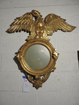 Ornate Gold Eagle Mirror - Guilded Wood Construction - Made in Spain
