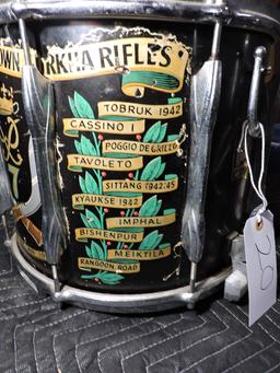 7th DUKE OF EDINBURGH'S GURKAHA RIFLES - Hand Painted Battle-Themed Drum