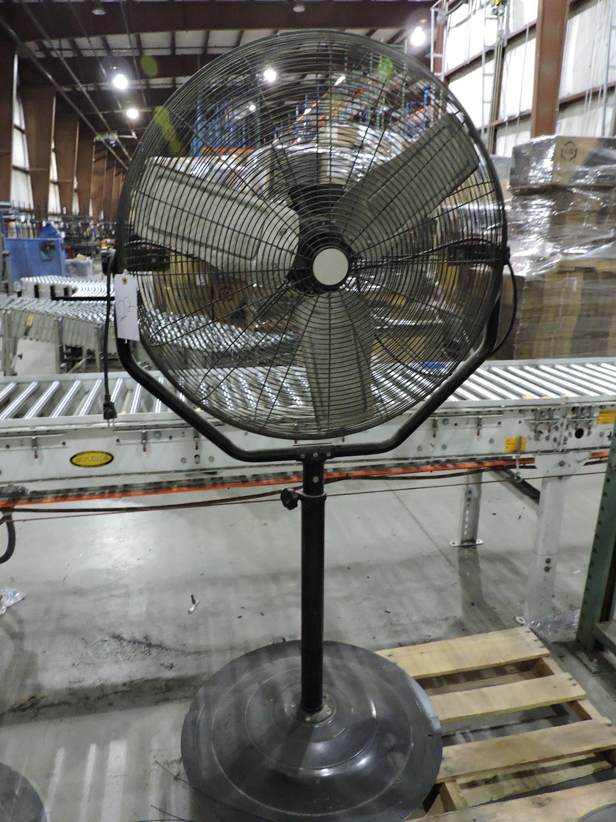 Commercial Grade Adjustable Height WAREHOUSE FAN / Free-Standing / 32" Wide