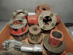 A Variety of RIDGID Threading Die Heads and Accessories - Used - 10 Pieces