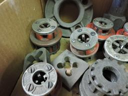 A Variety of RIDGID Threading Die Heads and Accessories - Used - 11 Pieces