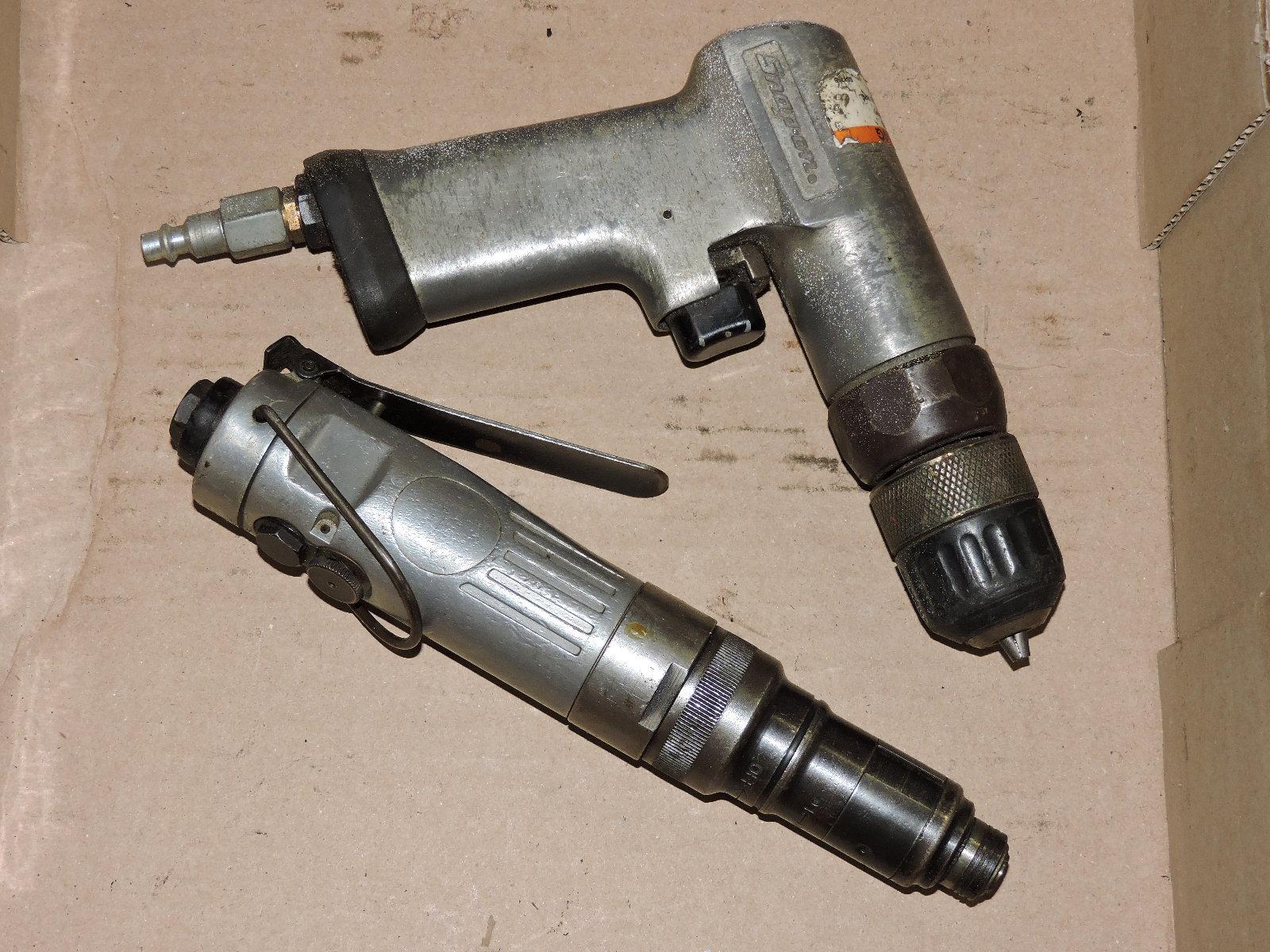 Pair of Pneumatic Tools -- 1/4" Hex Drive Screw Driver & Snap-on Drill