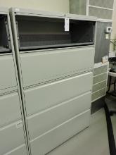 5-Drawer Metal Lateral File Cabinet / 42" Wide X 18" Deep X 65" Tall - with Key