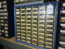 60-Drawer Organizer / Full of Electronic Parts / 16" X 15" X 6"
