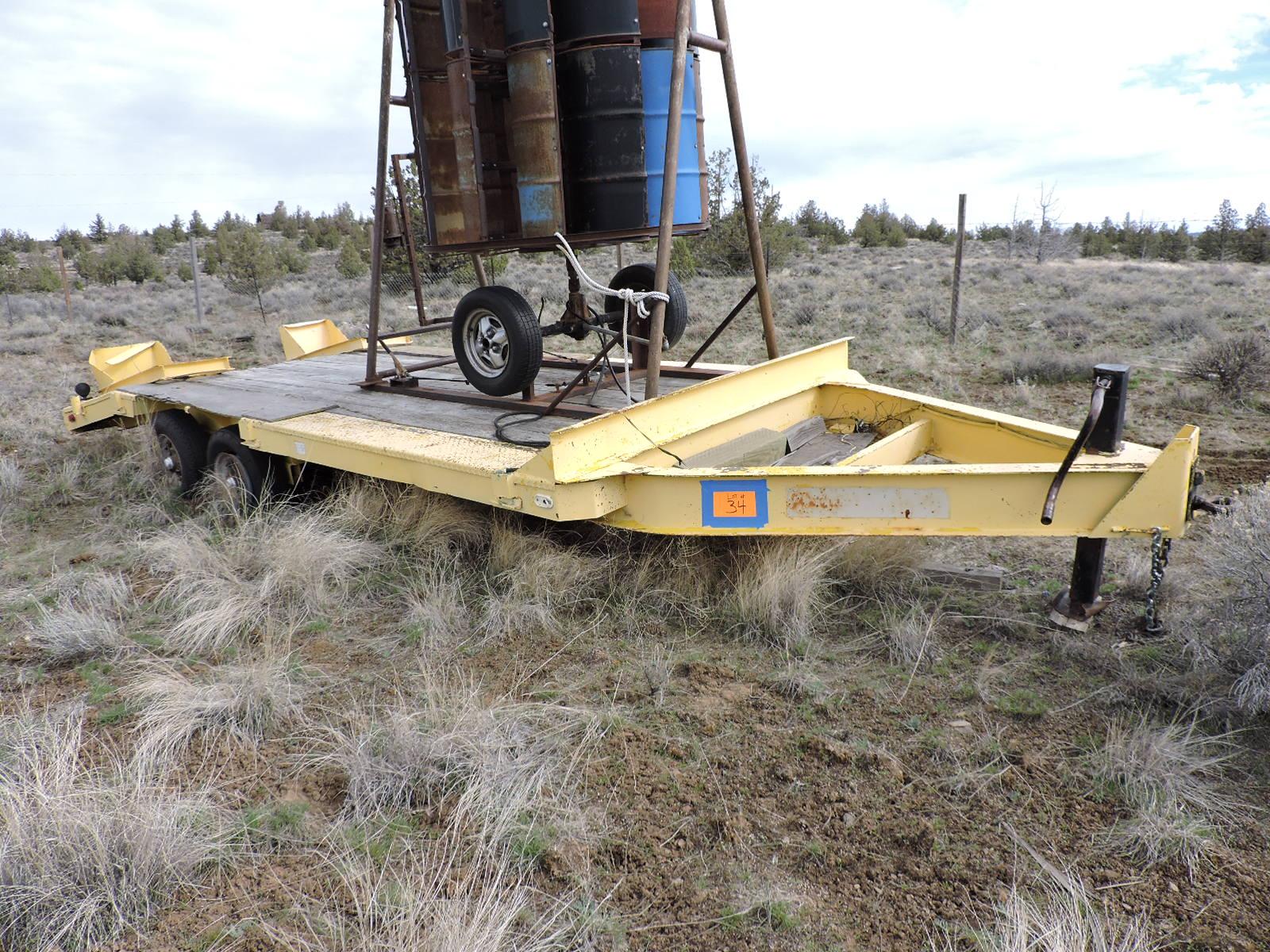 1977 Eager Beaver Brand HD Tandem-Axle Equipment Trailer