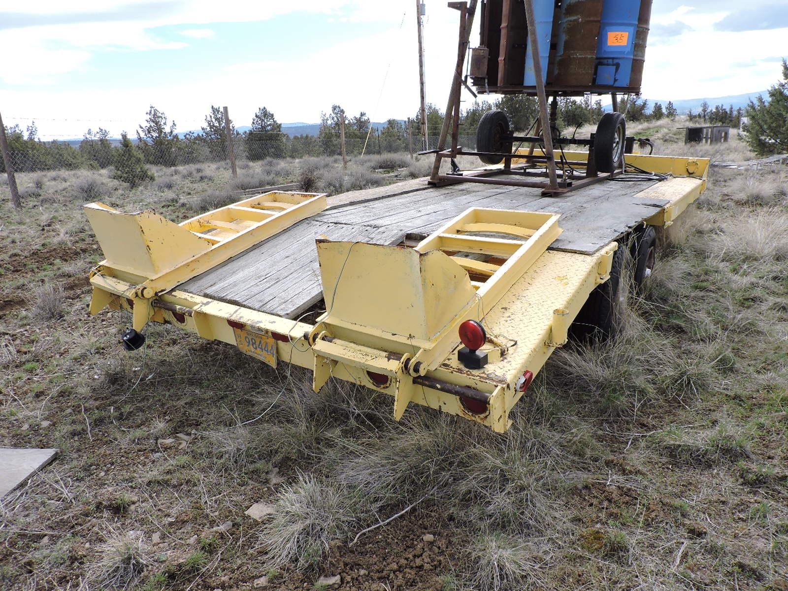 1977 Eager Beaver Brand HD Tandem-Axle Equipment Trailer