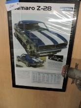 Framed Poster / 1968 Cheverolet Camaro Z-28 / 24" X 36"