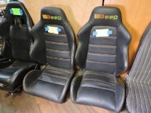 Set of 2 Deep Bucket Seats / Textured Vinyl