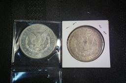 2- 1885 O Morgan Silver Dollars