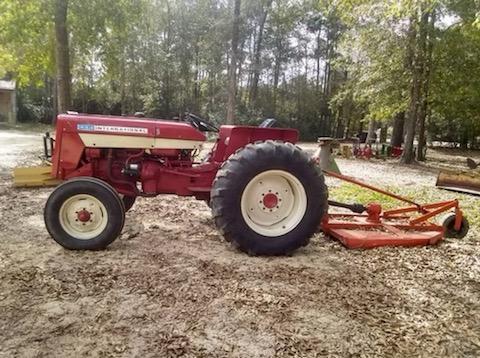 *sold!!* 444 International tractor w/brush hog mower