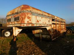 *SOLD* Gooseneck Cattle Trailer no title