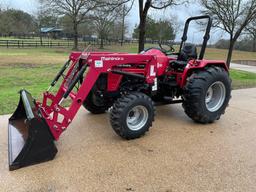 *NOT SOLD* MAHINDRA 4540 4X4 DIESEL TRACTOR WITH MAHINDRA 6'  SHREDDER 61.3 HOURS