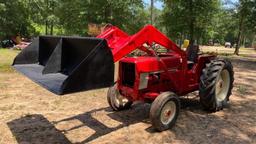 SOLD 454 INTERNATIONAL DIESEL TRACTOR WITH LOADER DRIVES GOOD