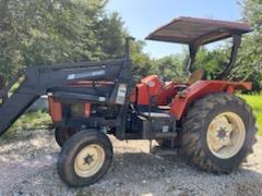 *NOT SOLD*  4320 diesel tractor with loader. Quick connect bucket and hay spear. 59 hp drives good