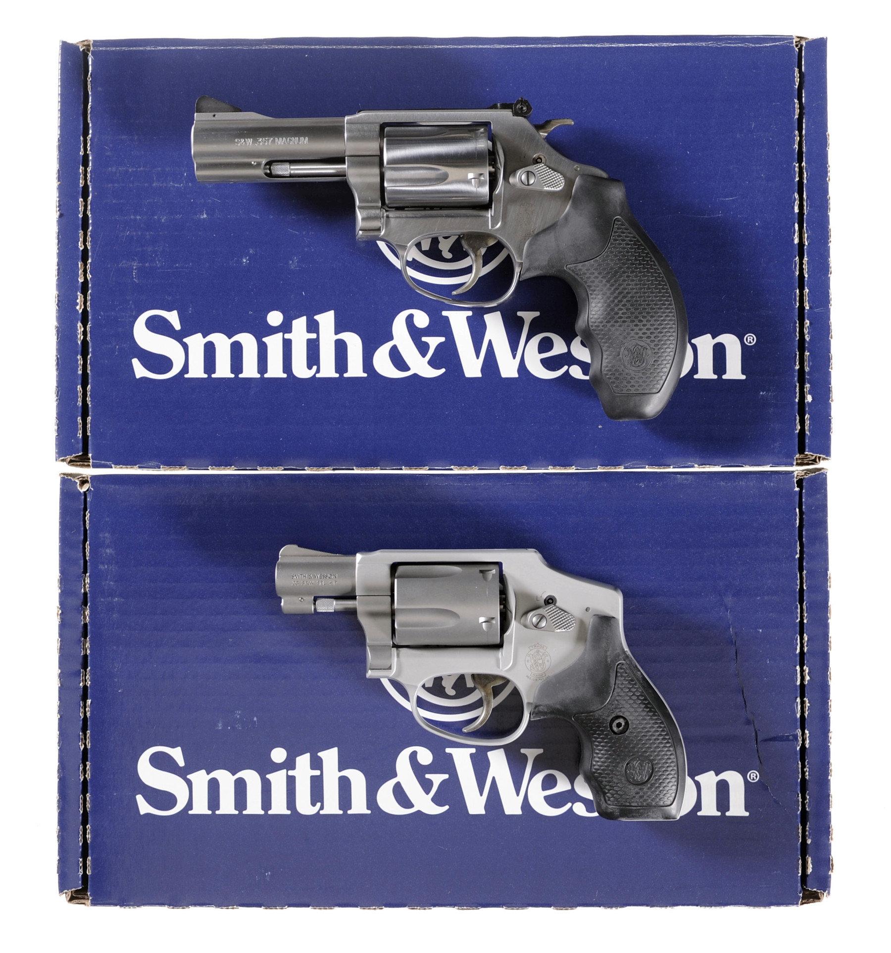 Two Smith & Wesson Double Action Revolvers with Boxes