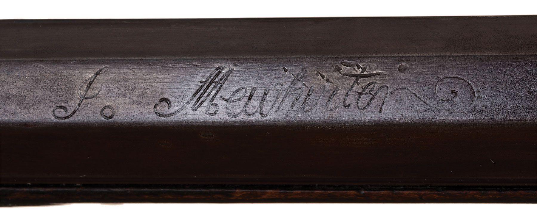 John Mewhirter Signed Engraved, Silver Inlaid, Kentucky