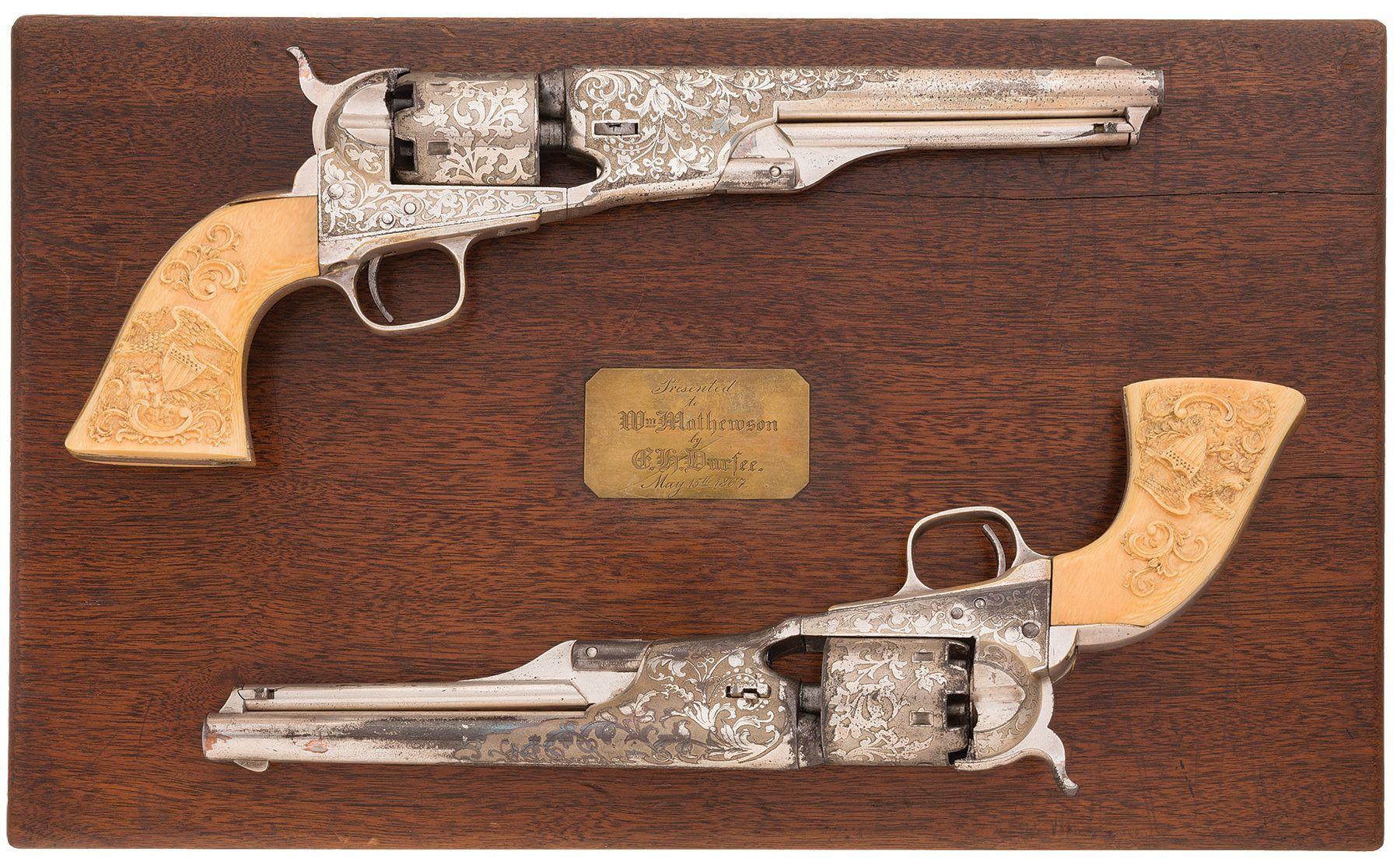 Presentation Cased Pair of Colt Model 1861 Navy Revolvers