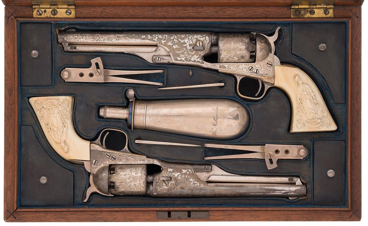 Presentation Cased Pair of Colt Model 1861 Navy Revolvers