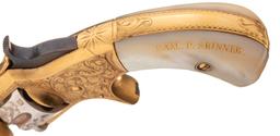 Inscribed Cased Engraved Gold and Silver Smith & Wesson