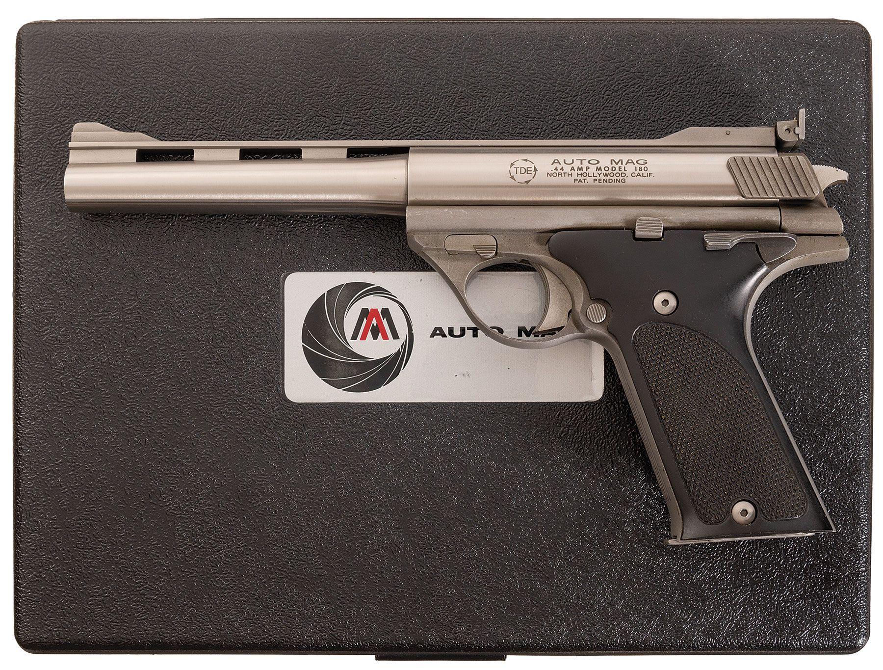 Auto Mag Model 180 Semi-Automatic Pistol with Case