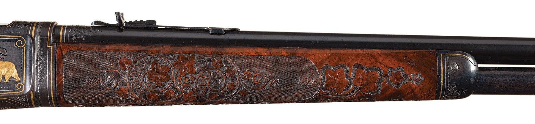 J. Ulrich Signed Engraved & Inlaid Winchester Model 1886 Rifle