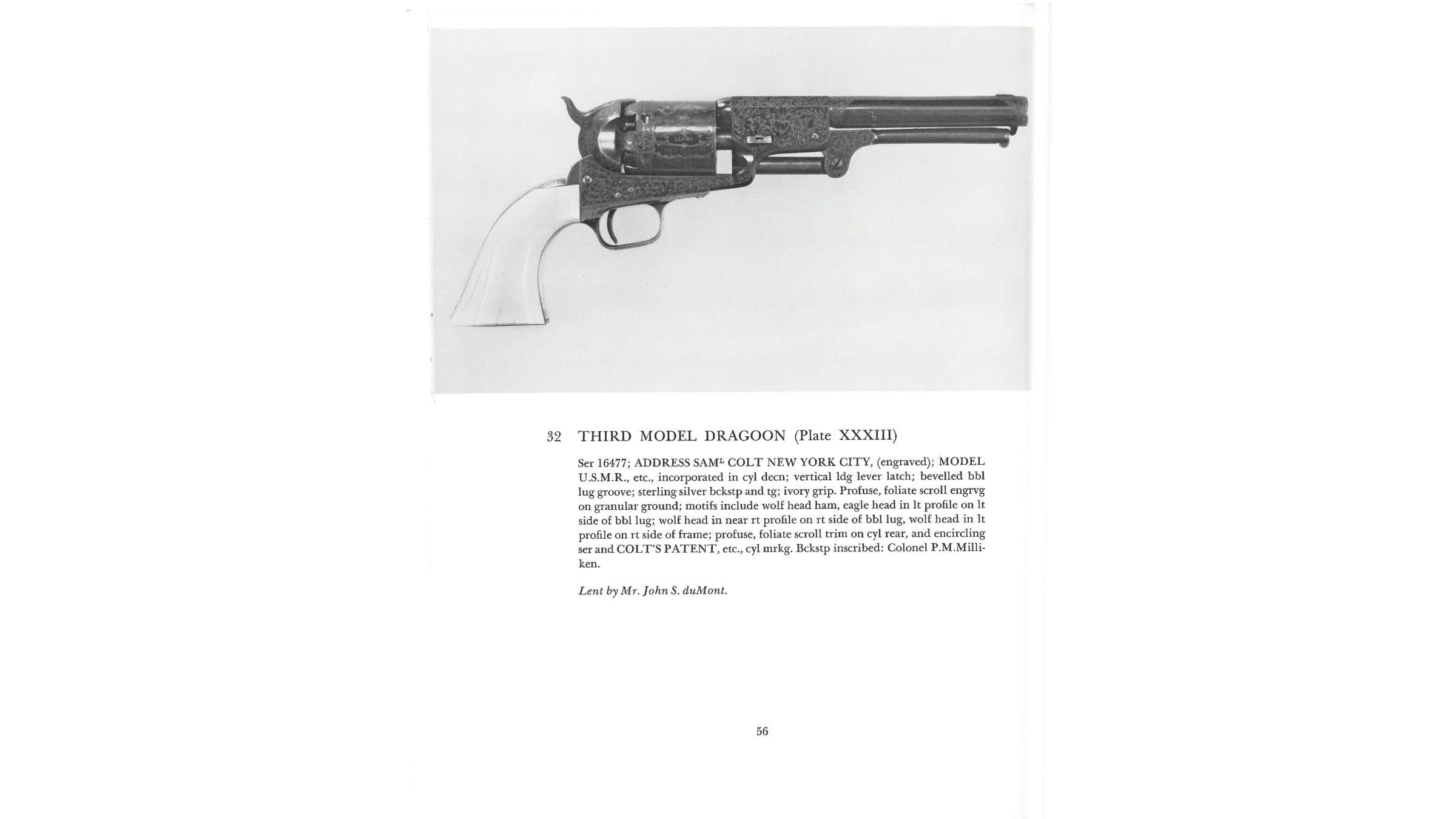 G. Young Engraved Colt Millikin Dragoon Revolver