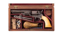 Cased Engraved Colt Model 1849 Pocket Percussion Revolver