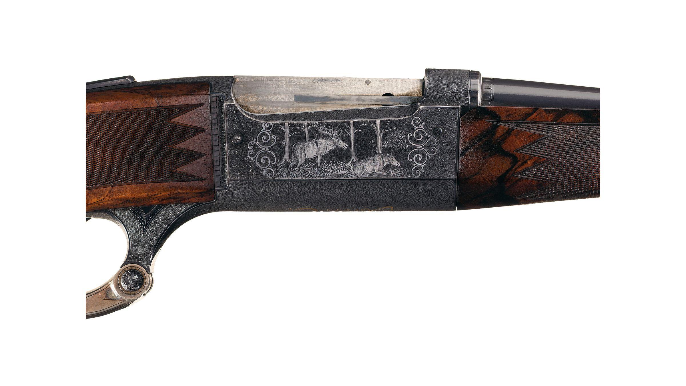 Factory Engraved/Inlaid Savage Model 1899 Featherweight Rifle