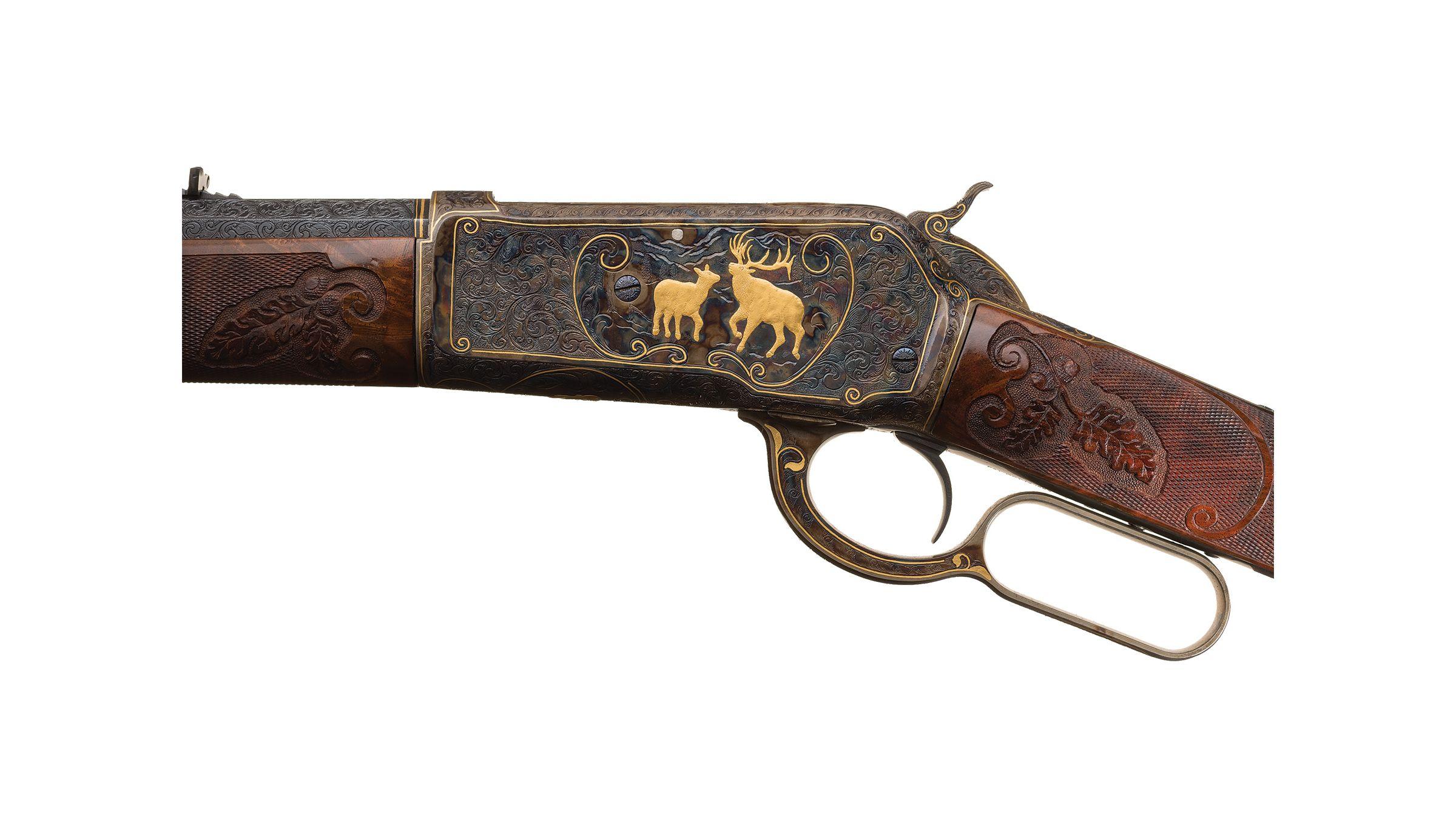 Signed Engraved/Inlaid Winchester Model 1886 Rifle